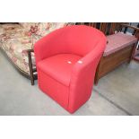 Red tub chair