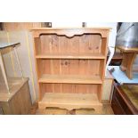 Pine open bookcase