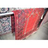 (18) Afghan small runner style rug