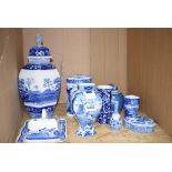 Small amount of blue and white ware