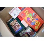 Box containing various games