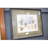 Framed and glazed Season's Greetings 1935 by Disney