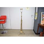 Brass telescopic standard lamp