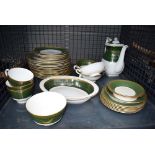Part dinner service by Spode with green and gilt decoration