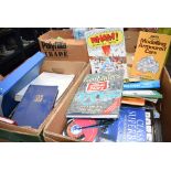 2 boxes of various book to include children's books, comic books etc