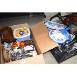 3 boxes containing china, glassware etc