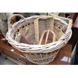 Qty of wicker baskets