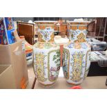 2 Chinese decorated vases made in Europe