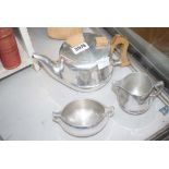 Piquot teapot, milk jug and sugar bowl