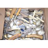 Part box of various cutlery