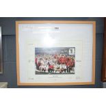 Signed print of England World Cup rugby team 2003