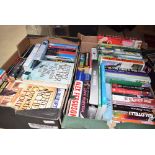 2 boxes of books, mostly novels