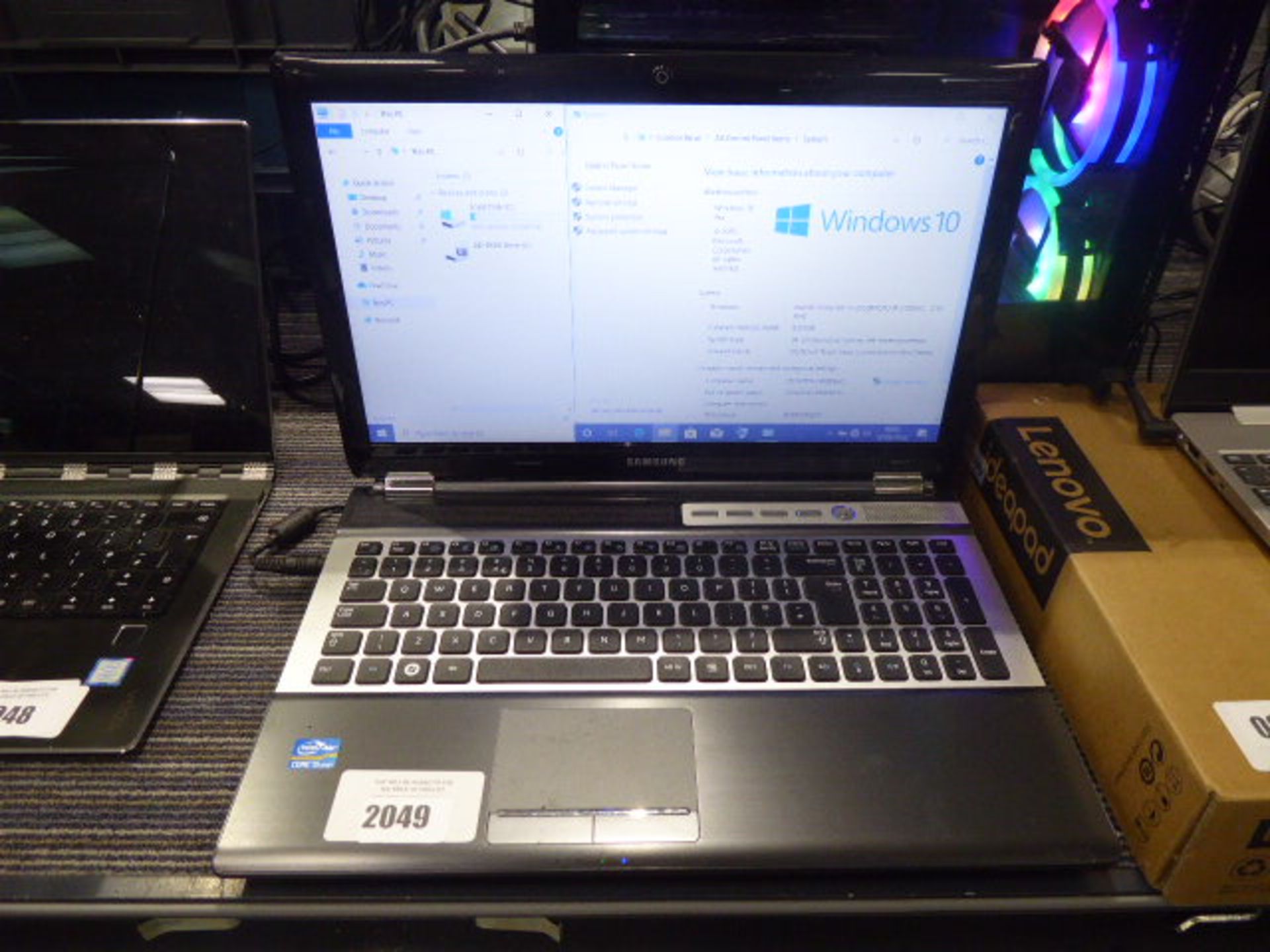 Samsung laptop core i5 8gb ram, 750gb hdd with blu ray disc player, Windows 10 installed, with power