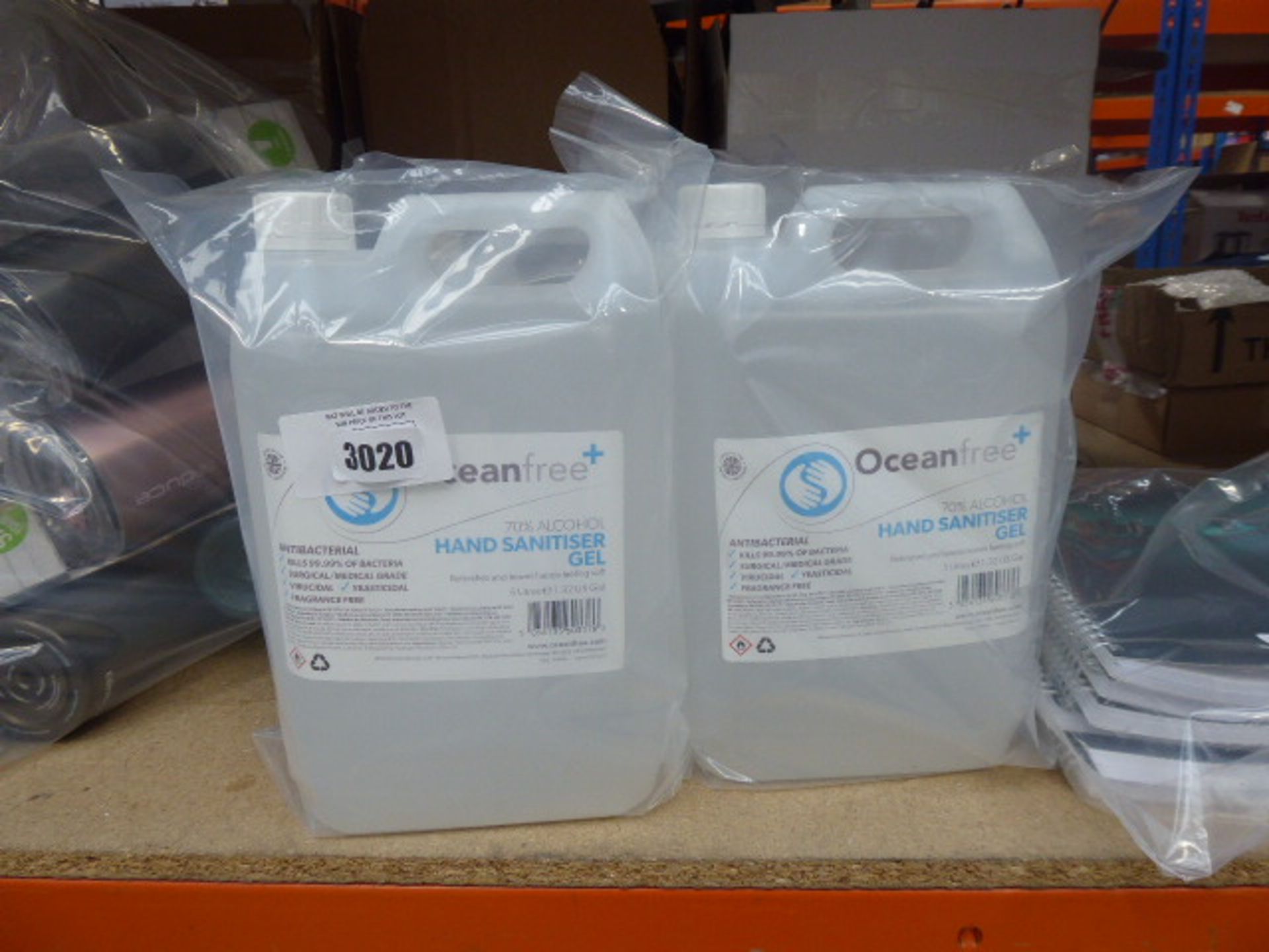 5 ocean free plus 70% alcohol hand sanitizer gels