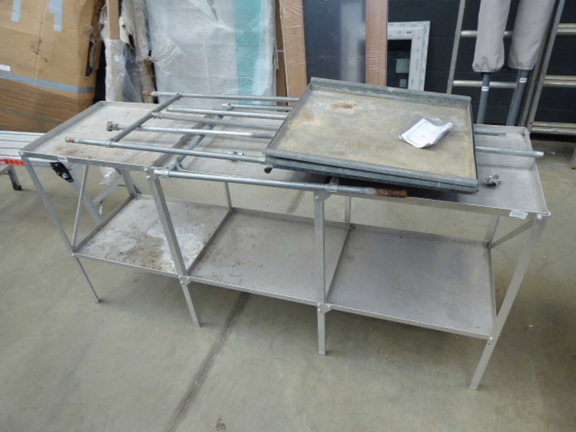Aluminium greenhouse rack and a fold up greenhouse rack