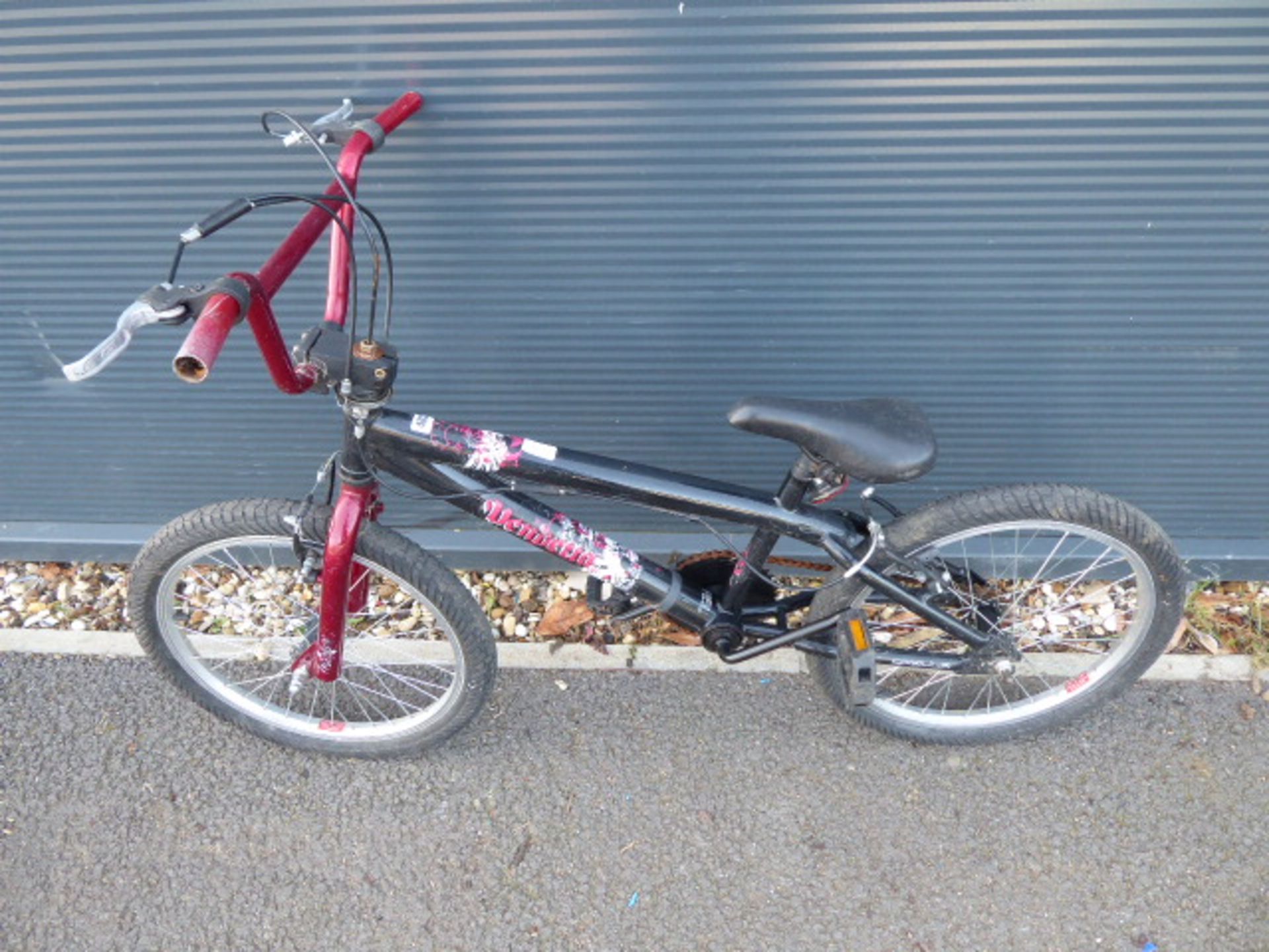 Black and burgundy BMX