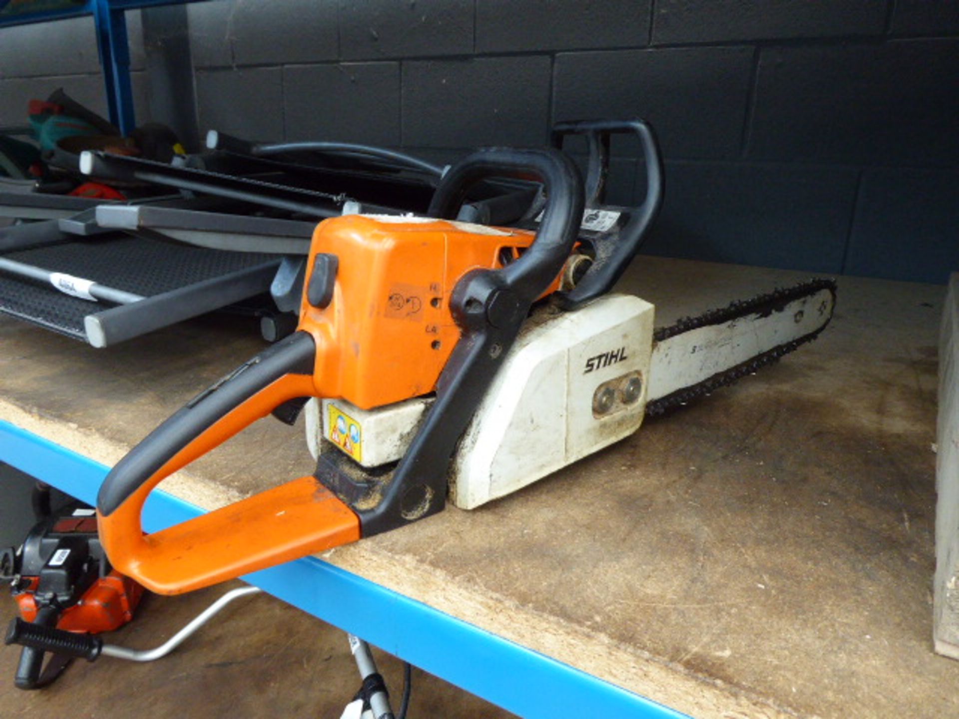 Stihl petrol powered chainsaw