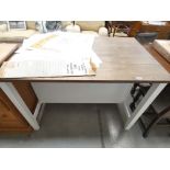Large wooden and painted kitchen island
