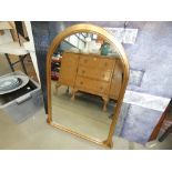 Dome topped mirror in gilt frame