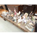 Large quantity of resin animal figures