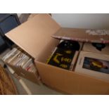 3 boxes of vinyl records