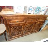 Sheesham sideboard with three drawers and three doors under