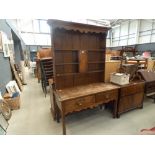 Oak Victorian dresser with two drawers under