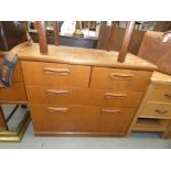Teak 1970's chest of two over two drawers