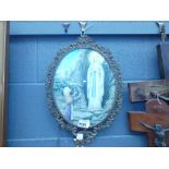 5129 Religious print of Madonna and child