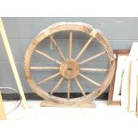 Ornamental pine cart wheel