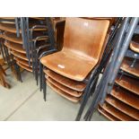 Four bentwood stacking chairs