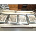 4 framed and glazed hogarth prints