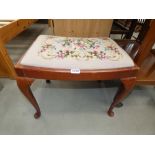 Embroidered dressing table stool