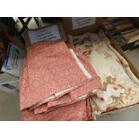 2 boxes containing qty of curtains