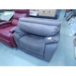 Suede effect reclining armchair (as found)
