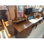 Edwardian beech dressing chest