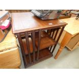 Victorian oak revolving bookcase