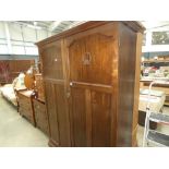 Edwardian mahogany double wardrobe