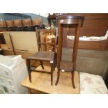Edwardian bedroom chair plus a two tiered plant stand