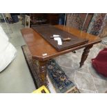 Victorian mahogany wind out dining table