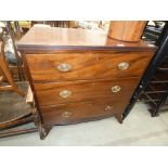 19th century mahogany chest of three drawers