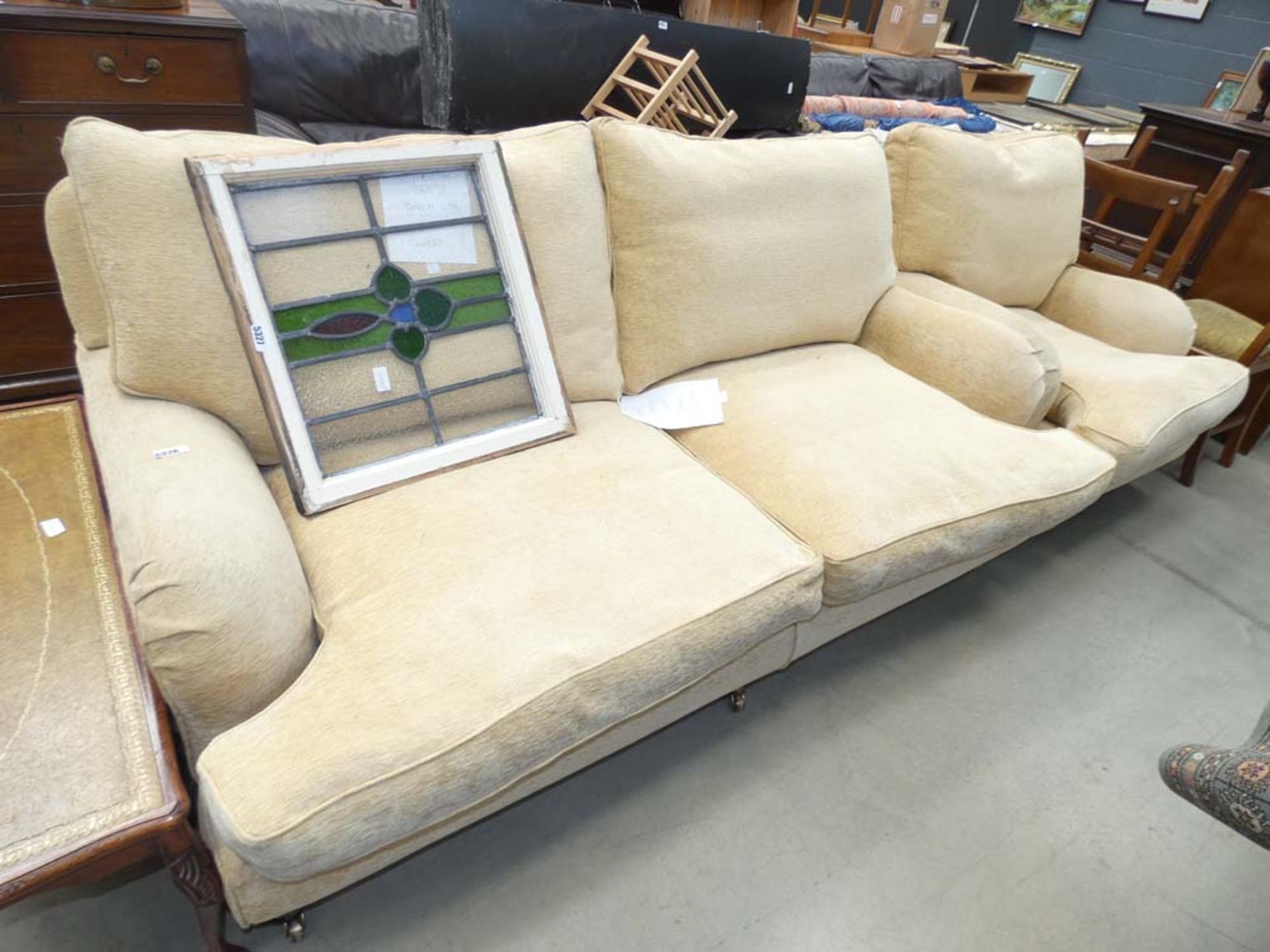 5314 Beige fabric multi york 3 seater sofa plus a matching arm chair