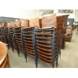 Ten bentwood stacking chairs