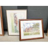 2 limited edition prints of Bedford school