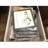 Box containing vinyl records