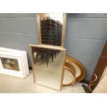 Quantity of gilt framed mirrors, five in total