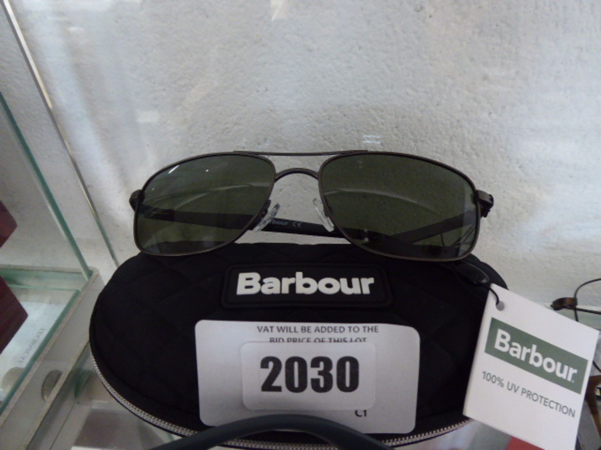 Cased pair of Barbour sunglasses