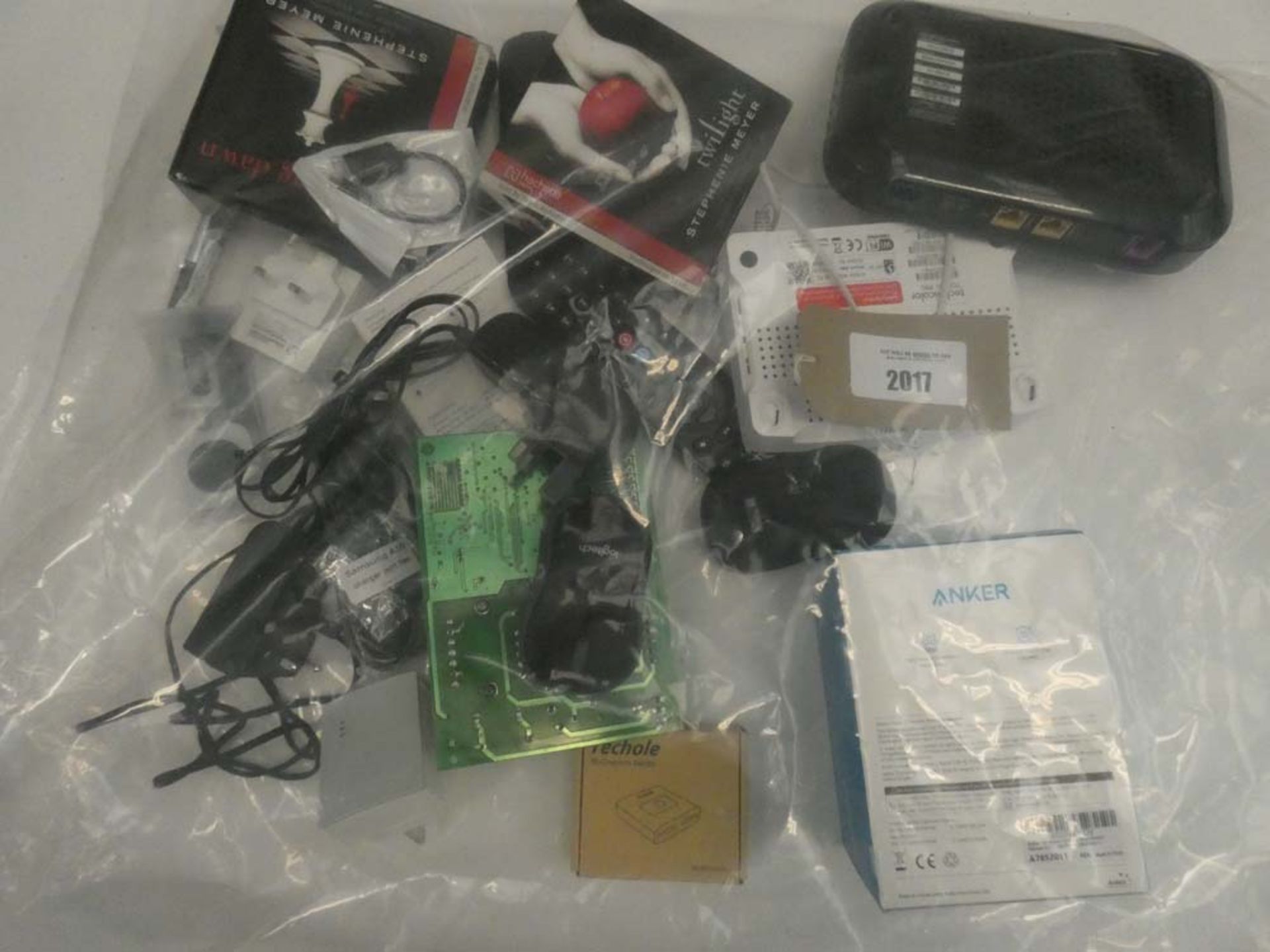 Bag containing quantity of miscellanous electrical related accessories/devices