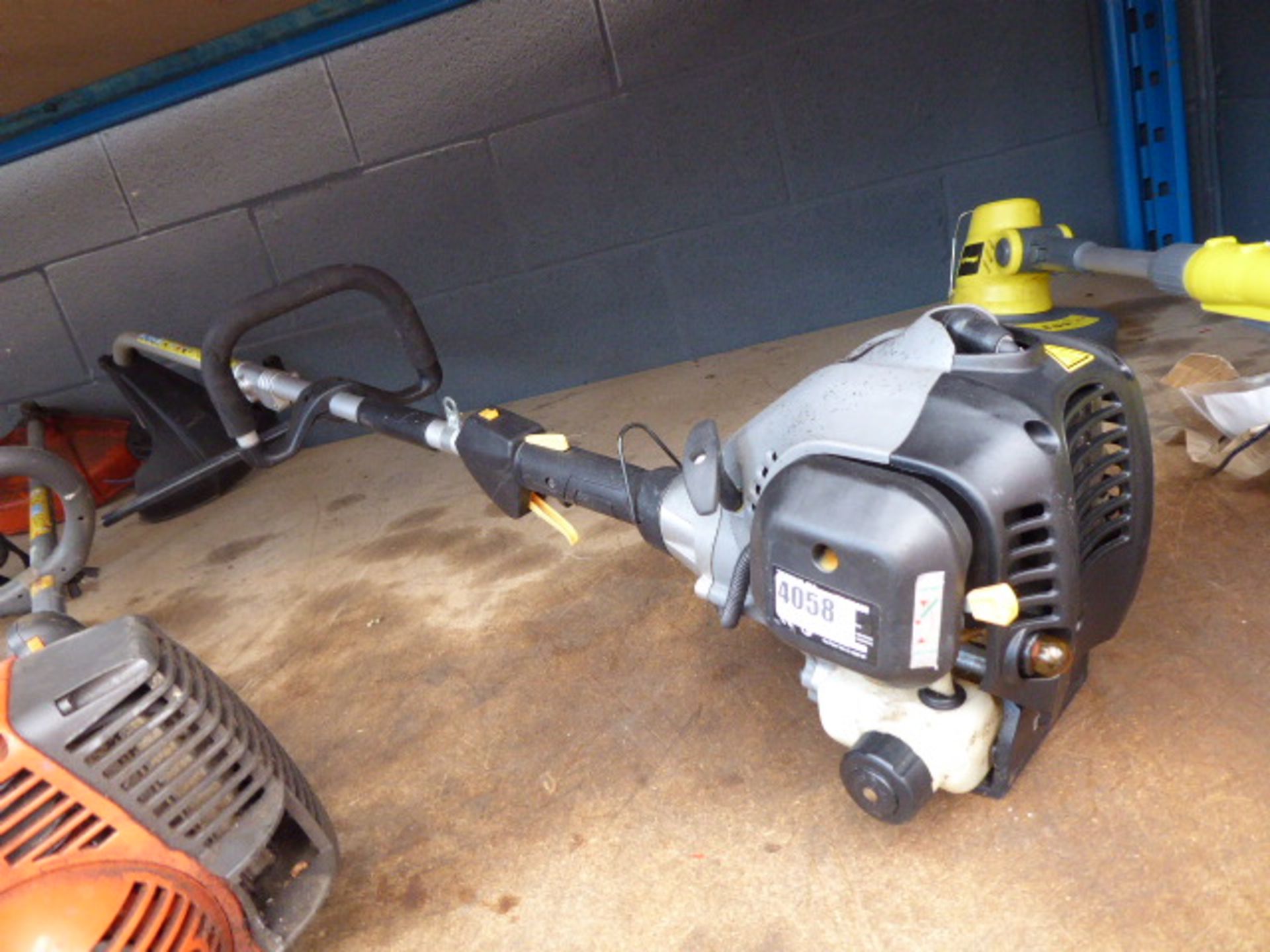 Titan petrol powered bench shaft strimmer