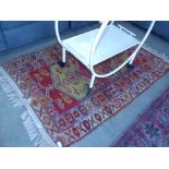 Woollen mat with geometric pattern